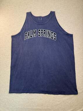 Vintage Oneita Color Wear Palm Springs Graphic Tank Top